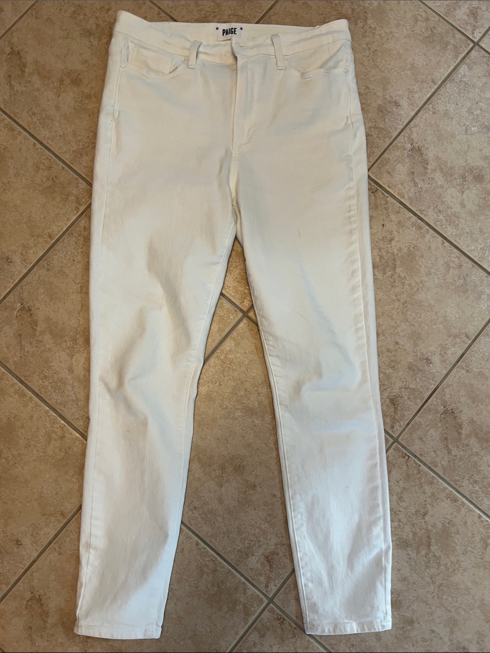 PAIGE White Slim Straight Jeans